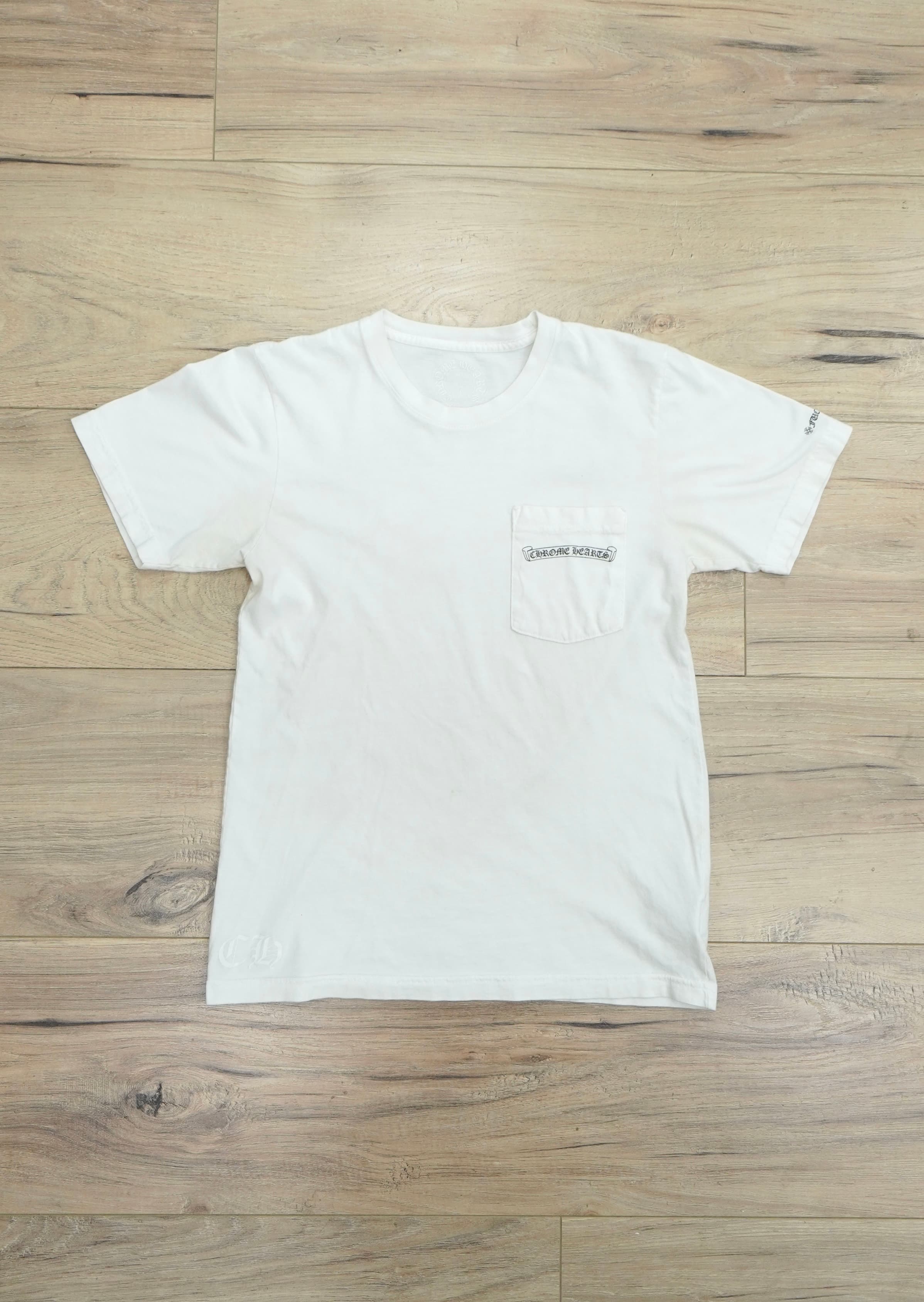 Chrome Hearts Scroll Logo FU Sleeve T-Shirt