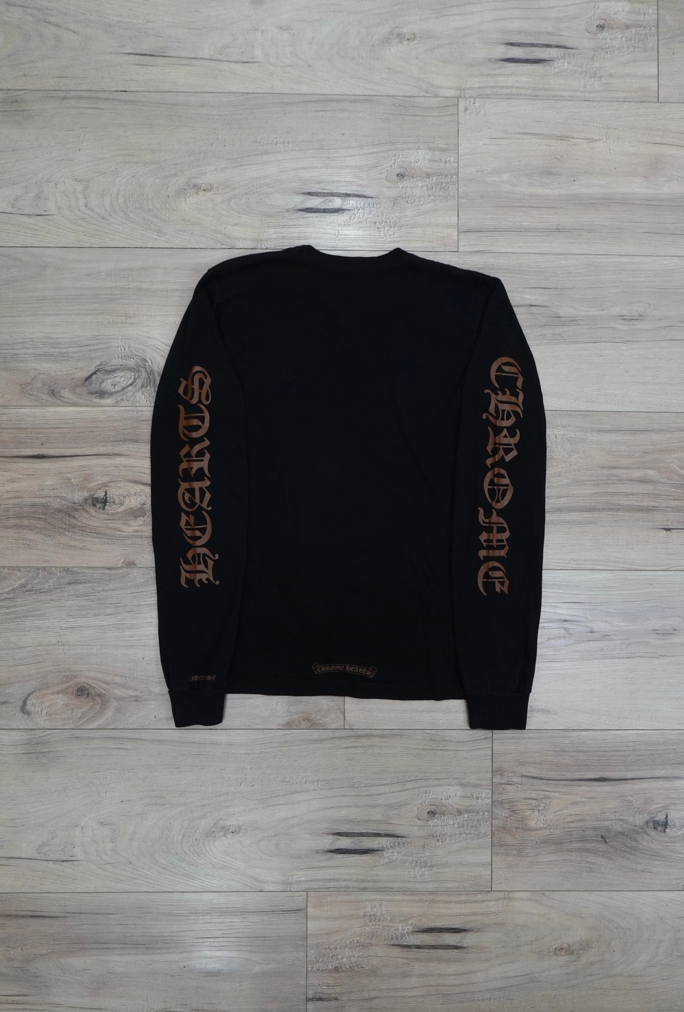 Chrome Hearts Brown Neck Logo Long-Sleeve