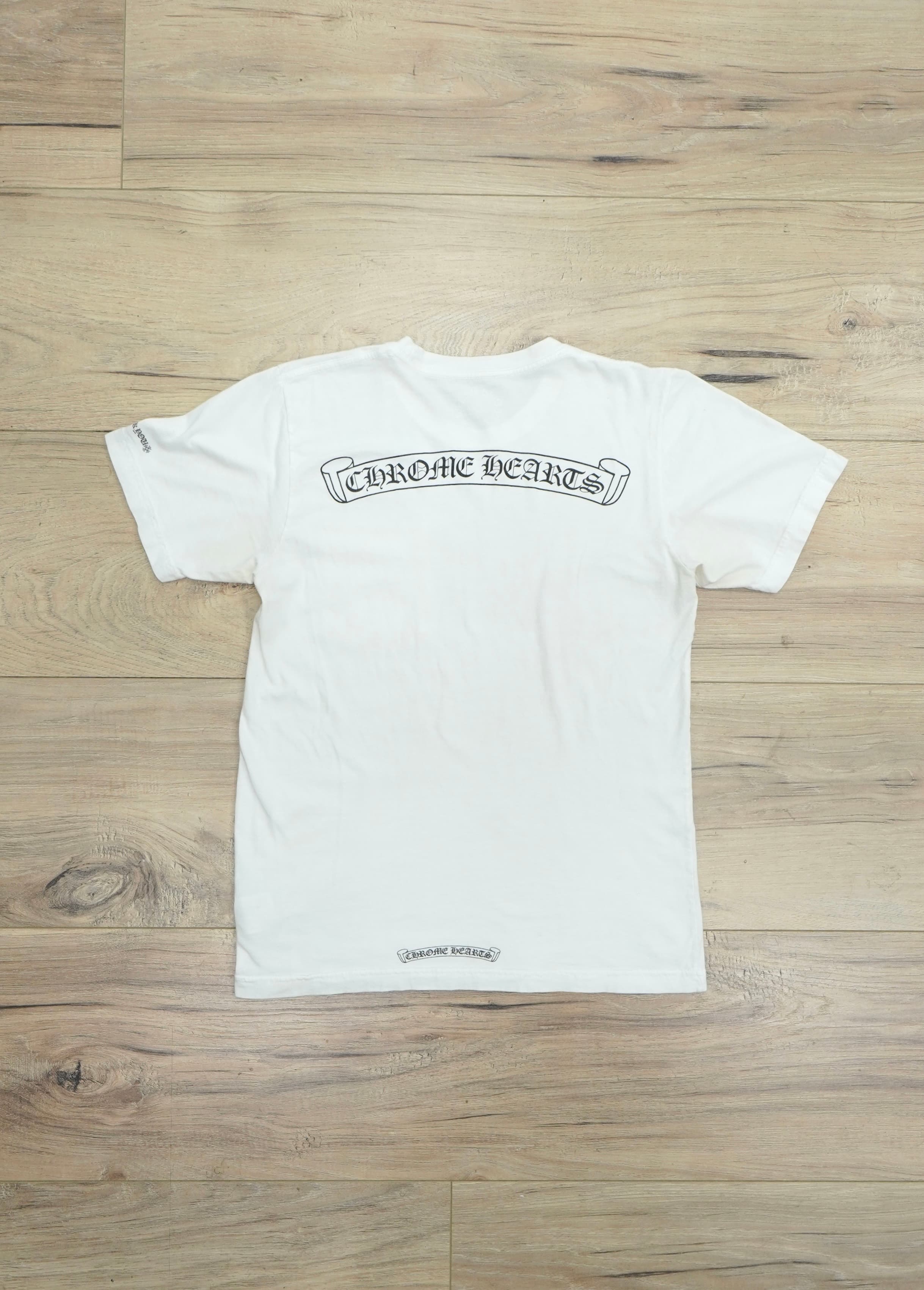 Chrome Hearts Scroll Logo FU Sleeve T-Shirt
