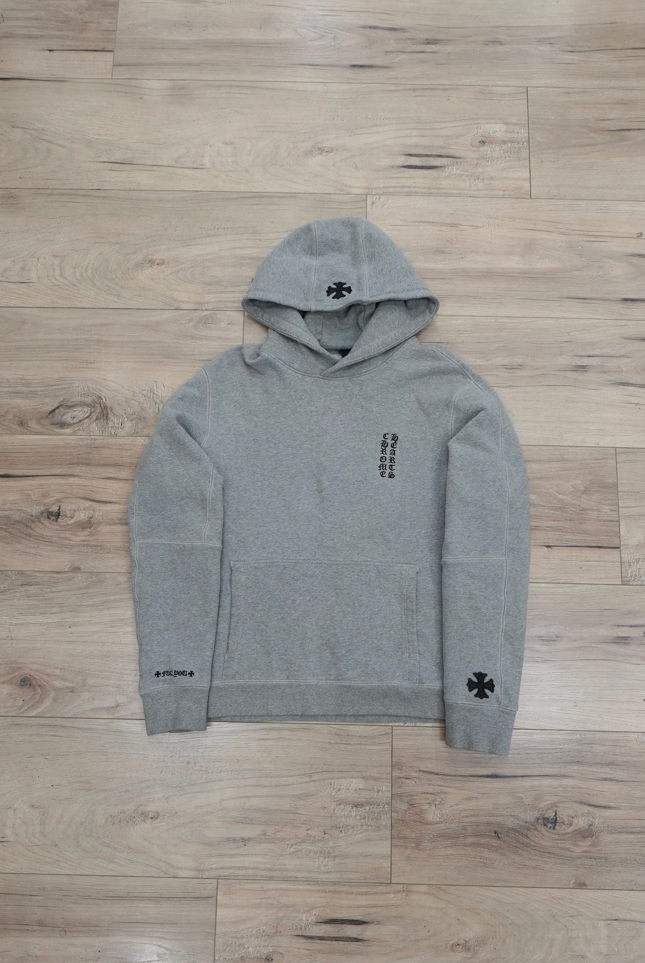 Chrome Hearts Plus Cross Patch Grey Hoodie