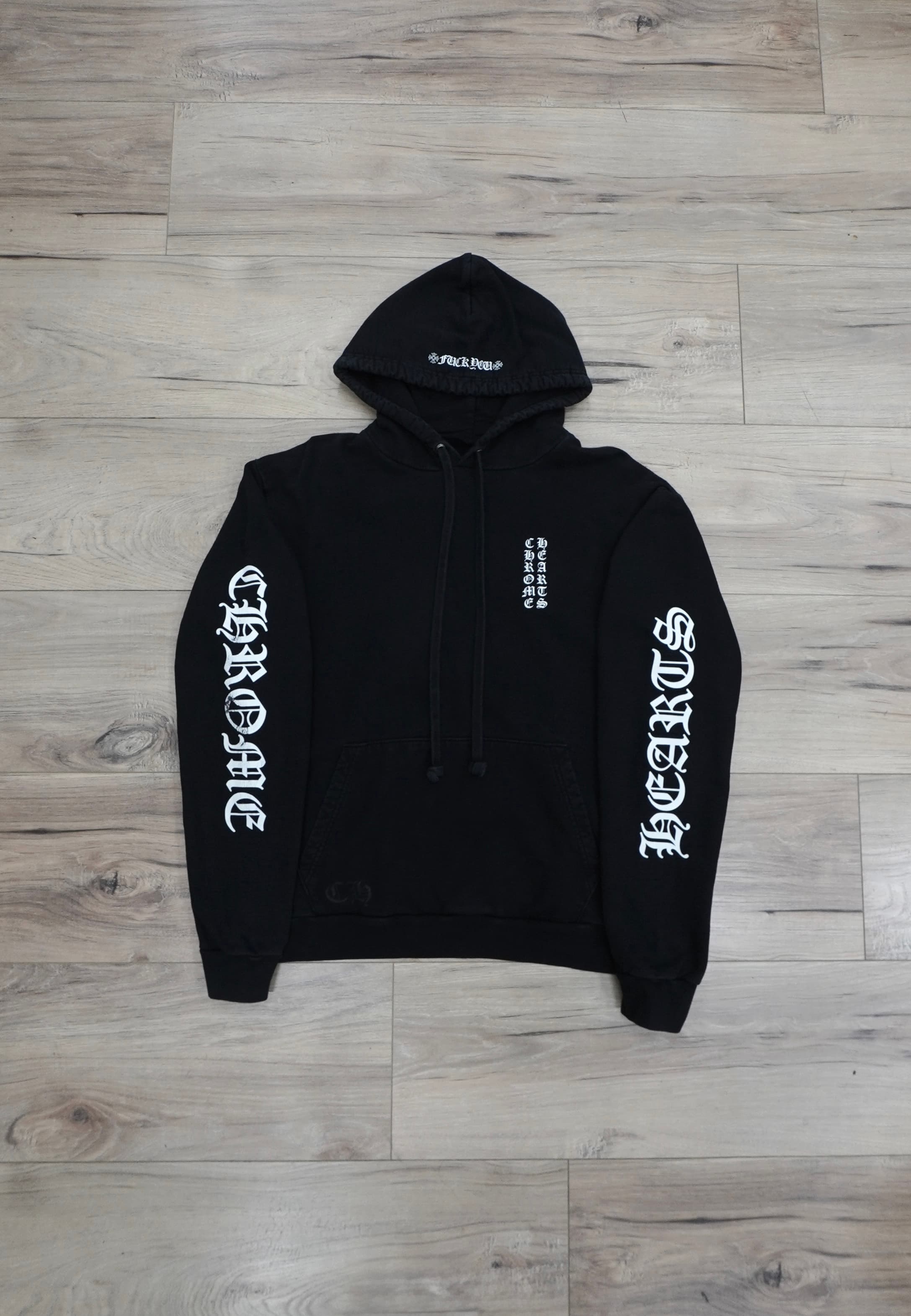 Chrome Hearts Vertical Logo FU Hood Hoodie