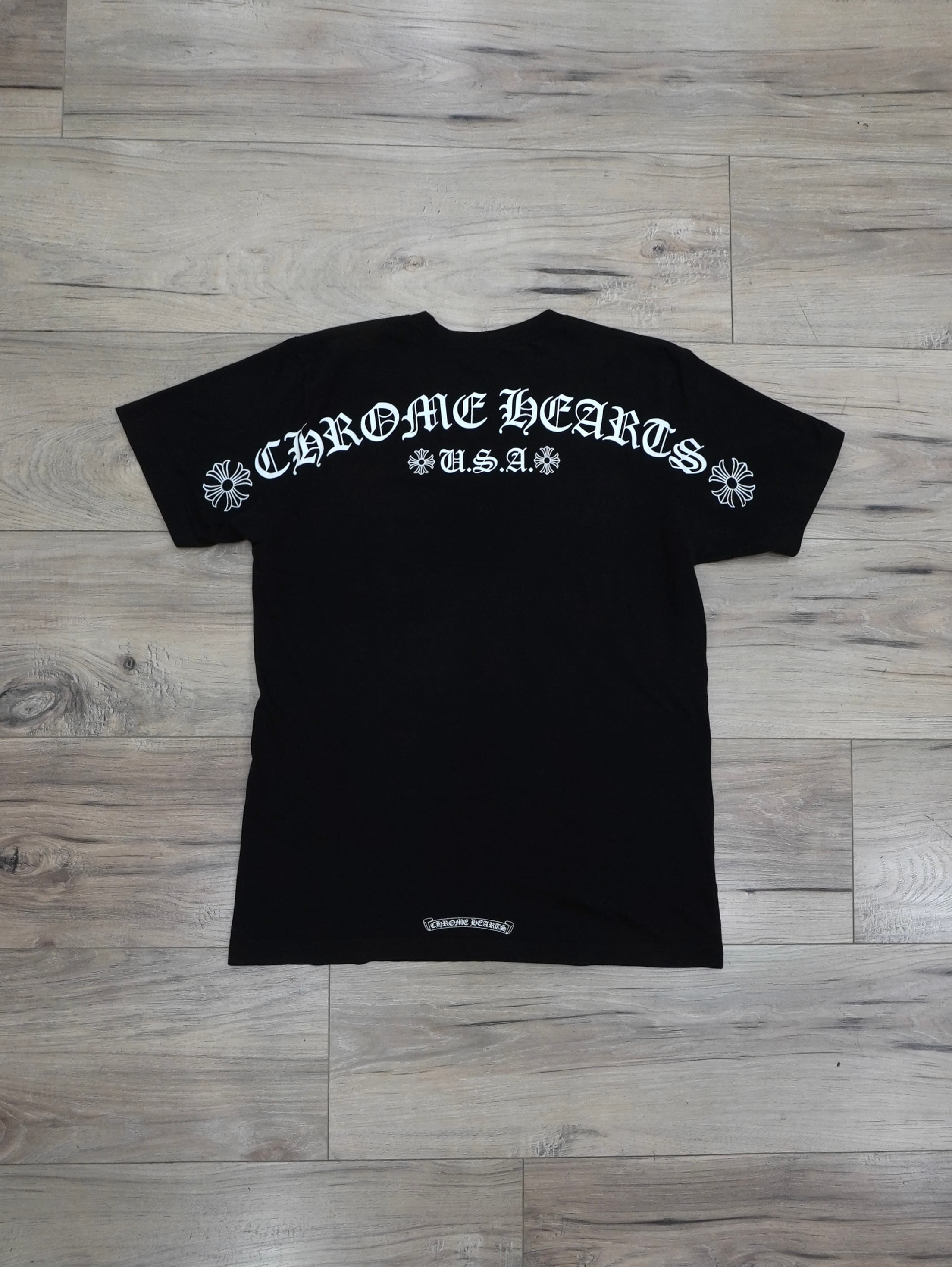Chrome Hearts Shoulder Logo Scroll Logo T-Shirt