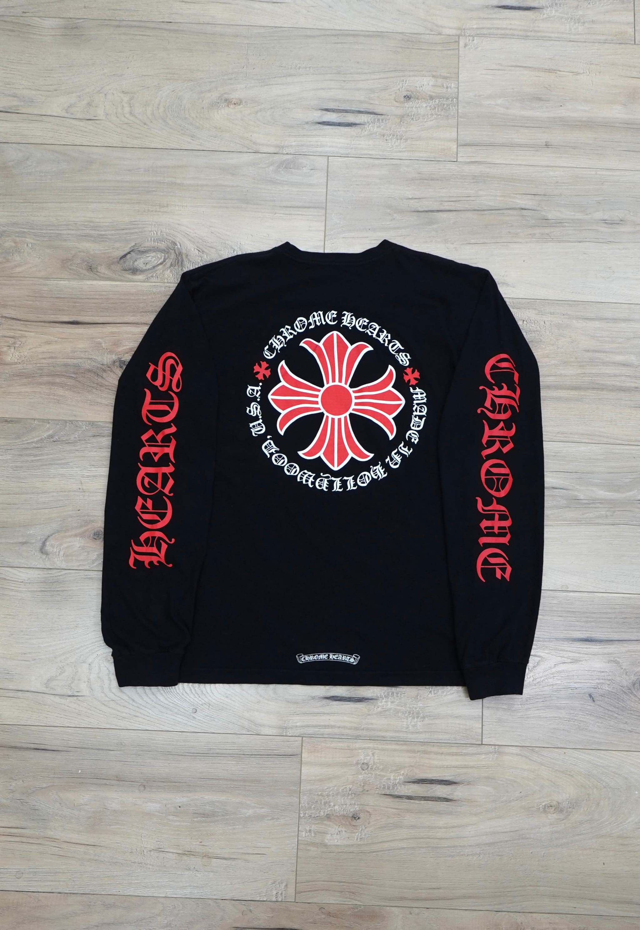 Chrome Hearts Made In Hollywood Red Plus Cross Long-Sleeve