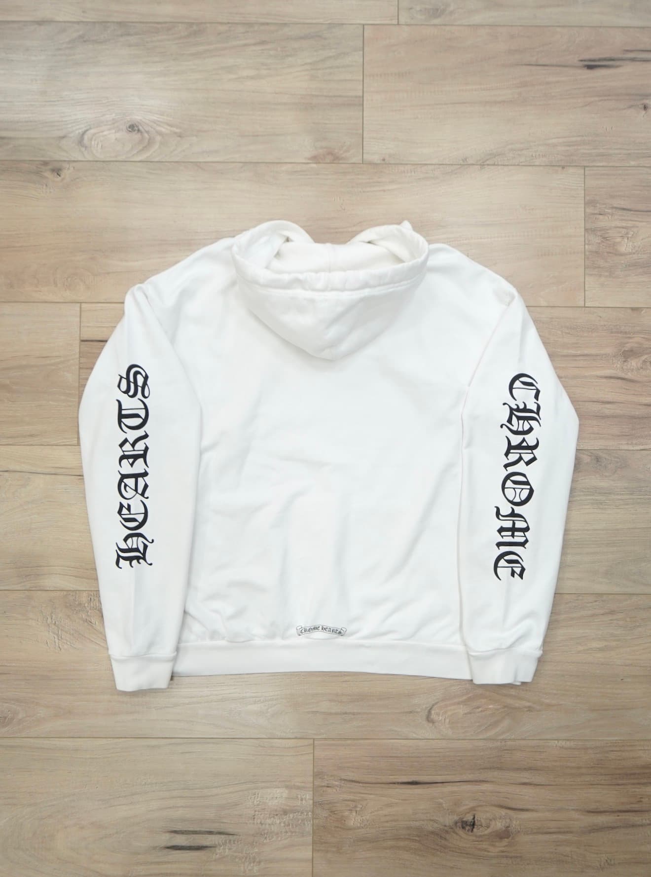 Chrome Hearts Vertical Logo White Hoodie