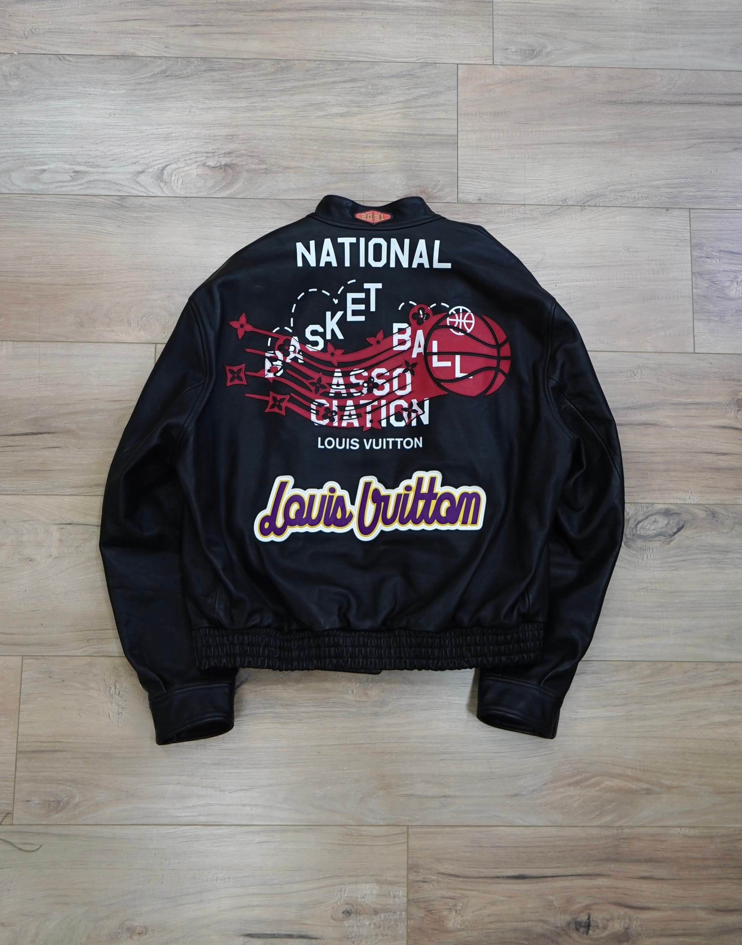 Louis Vuitton × NBA Logos Leather Hero Jacket