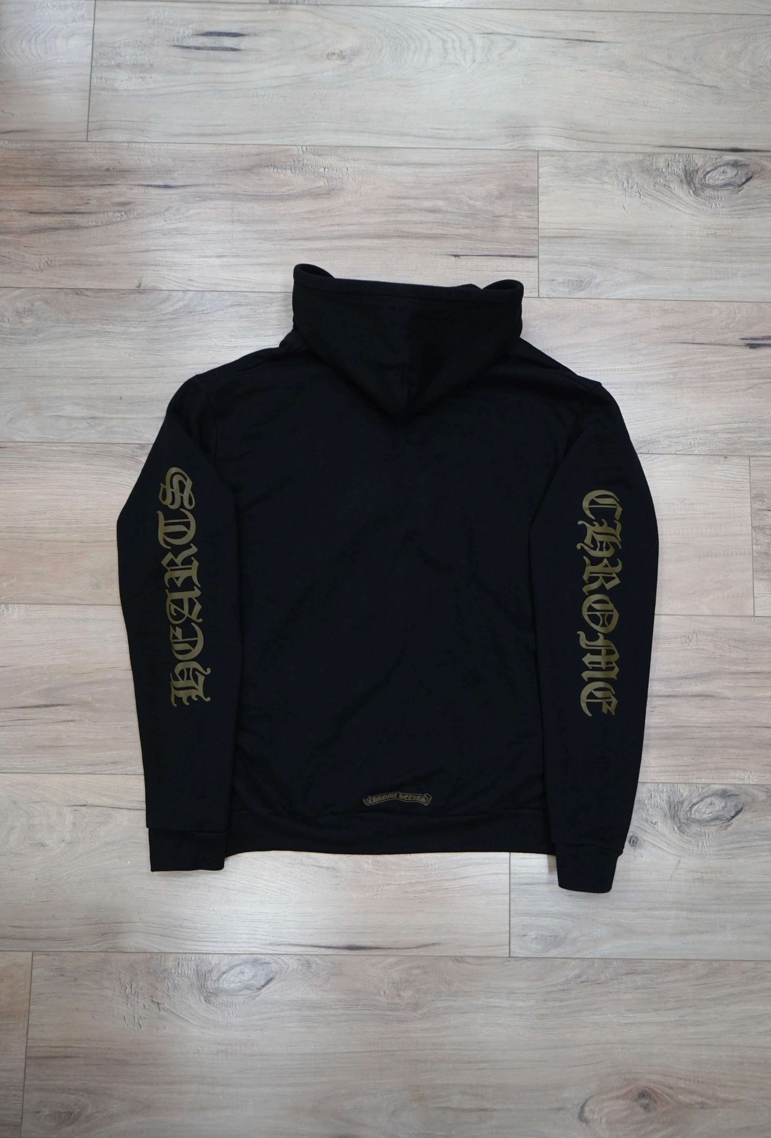 Chrome Hearts Vertical Logo Olive Zip Up Hoodie