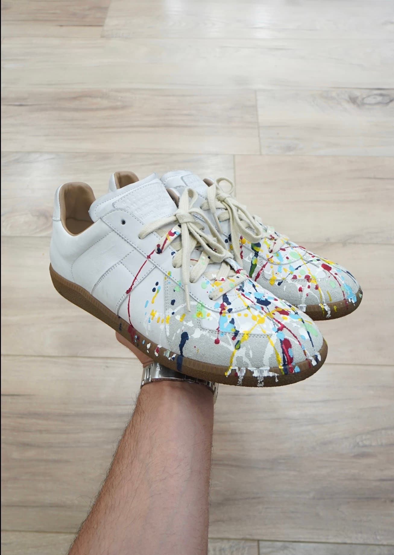 Maison Margiela Replica Paint-Splatter Gat Sneakers
