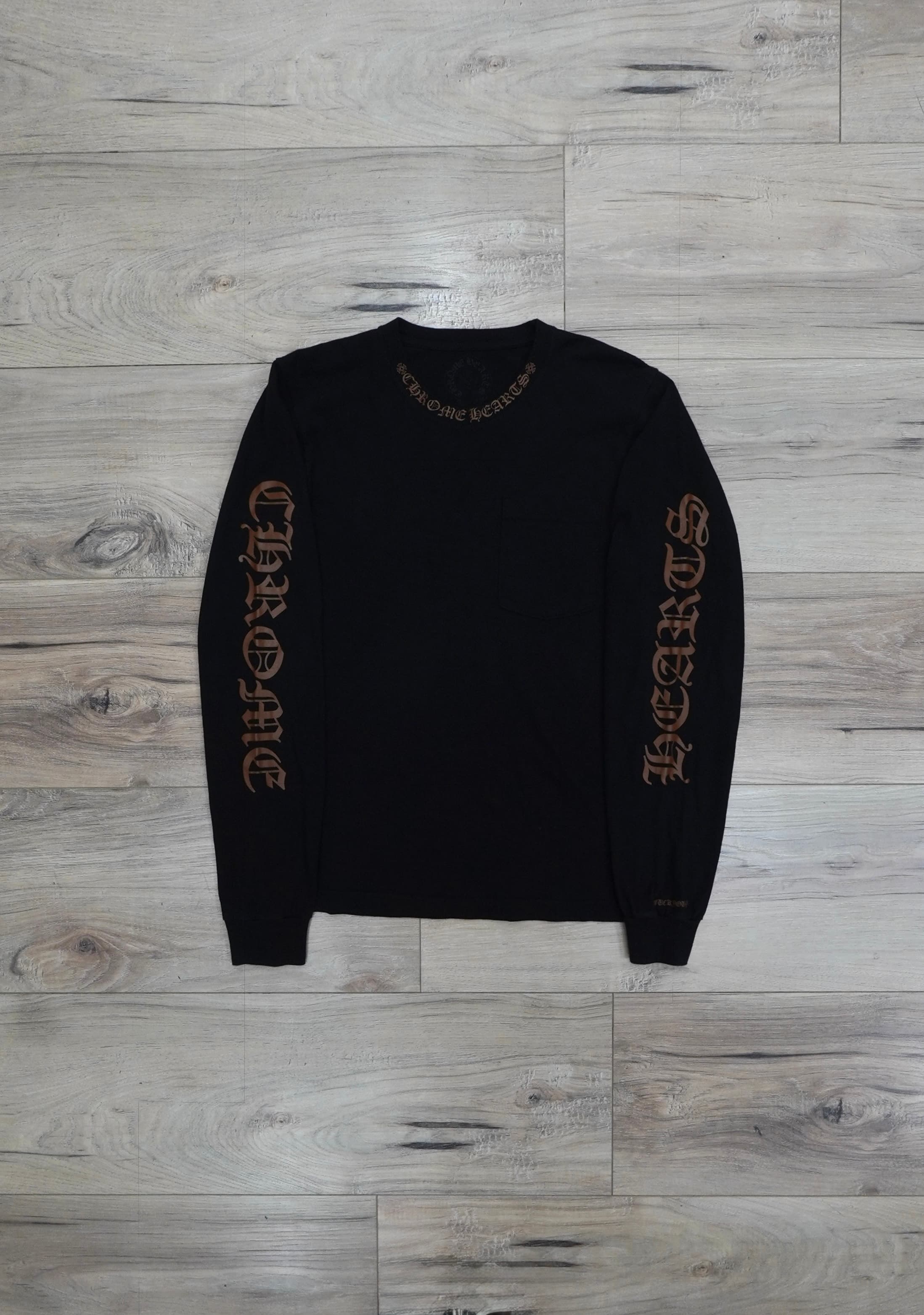 Chrome Hearts Brown Neck Logo Long-Sleeve