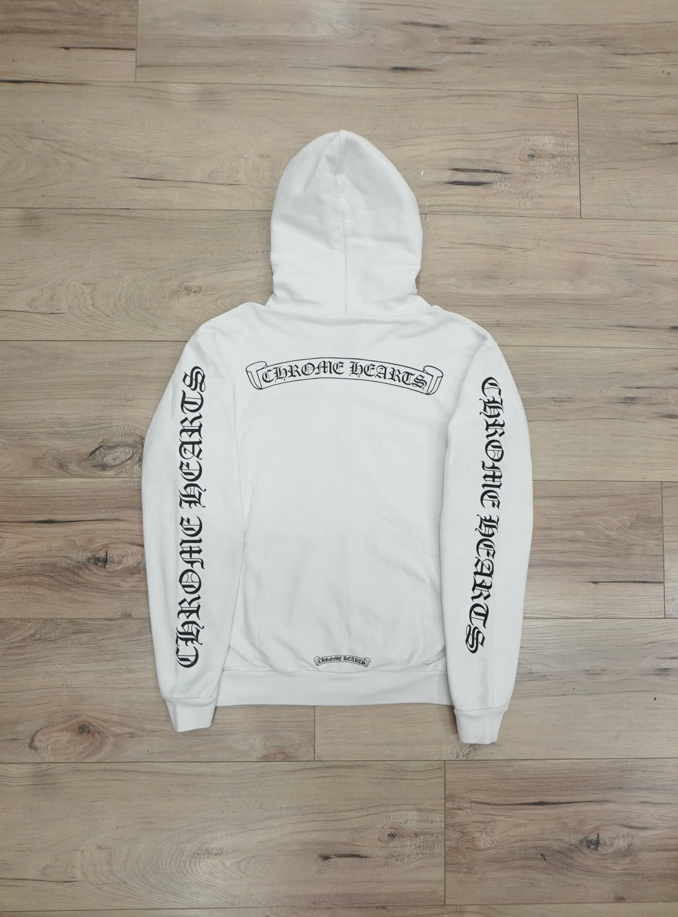 Chrome Hearts Scroll Logo Zip Up Hoodie