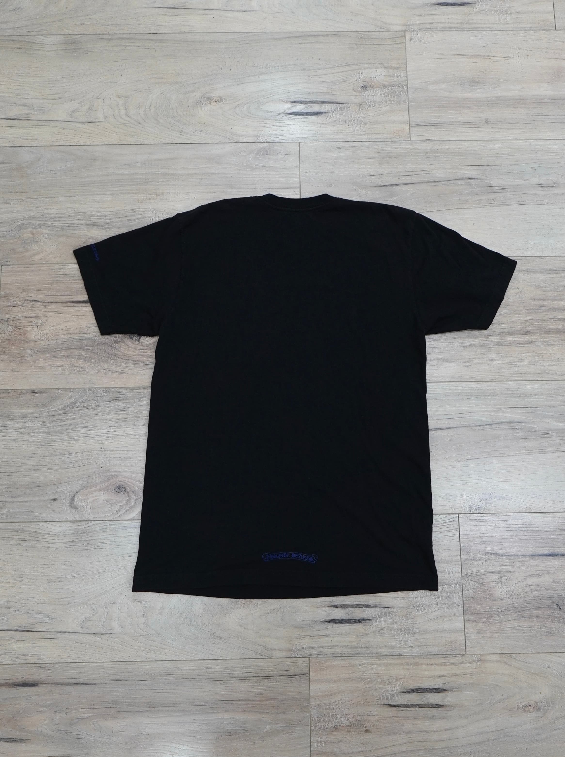 Chrome Hearts Blue Neck Print Logo T-Shirt