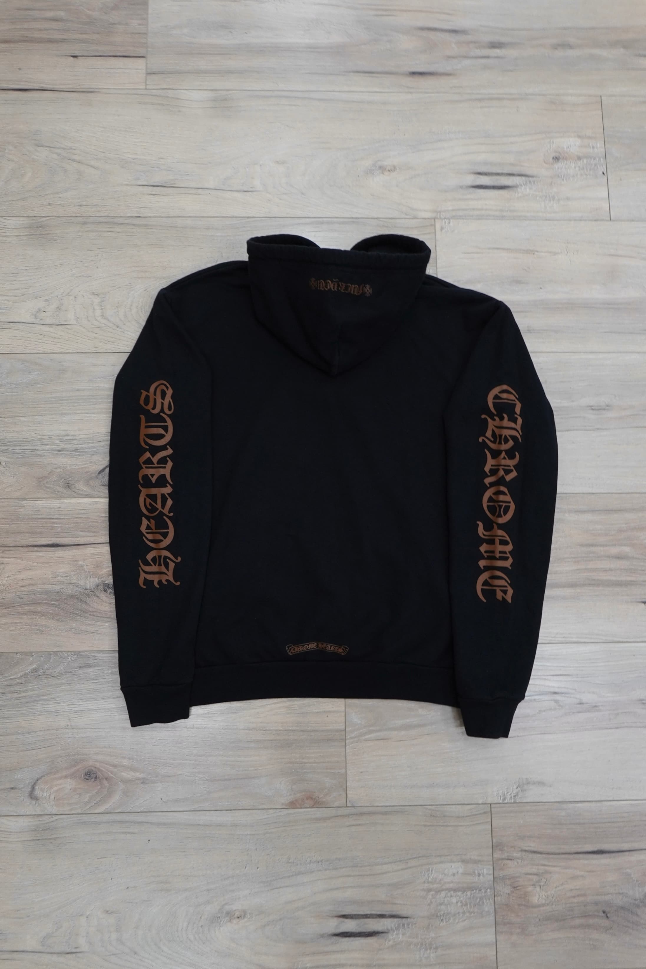 Chrome Hearts Brown Vertical Logo FU Hood Hoodie