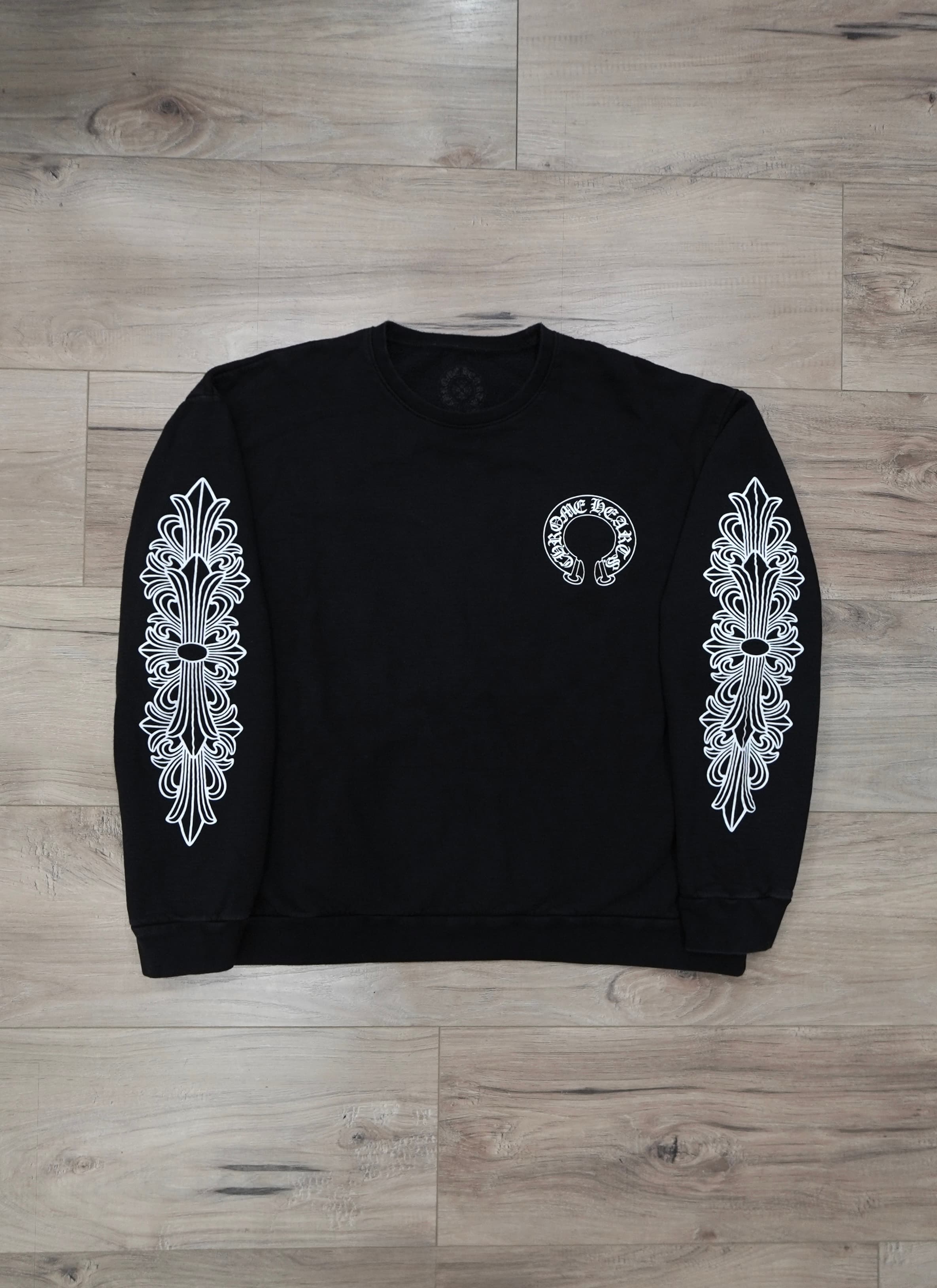 Chrome Hearts Horseshoe Floral Crewneck Sweatshirt