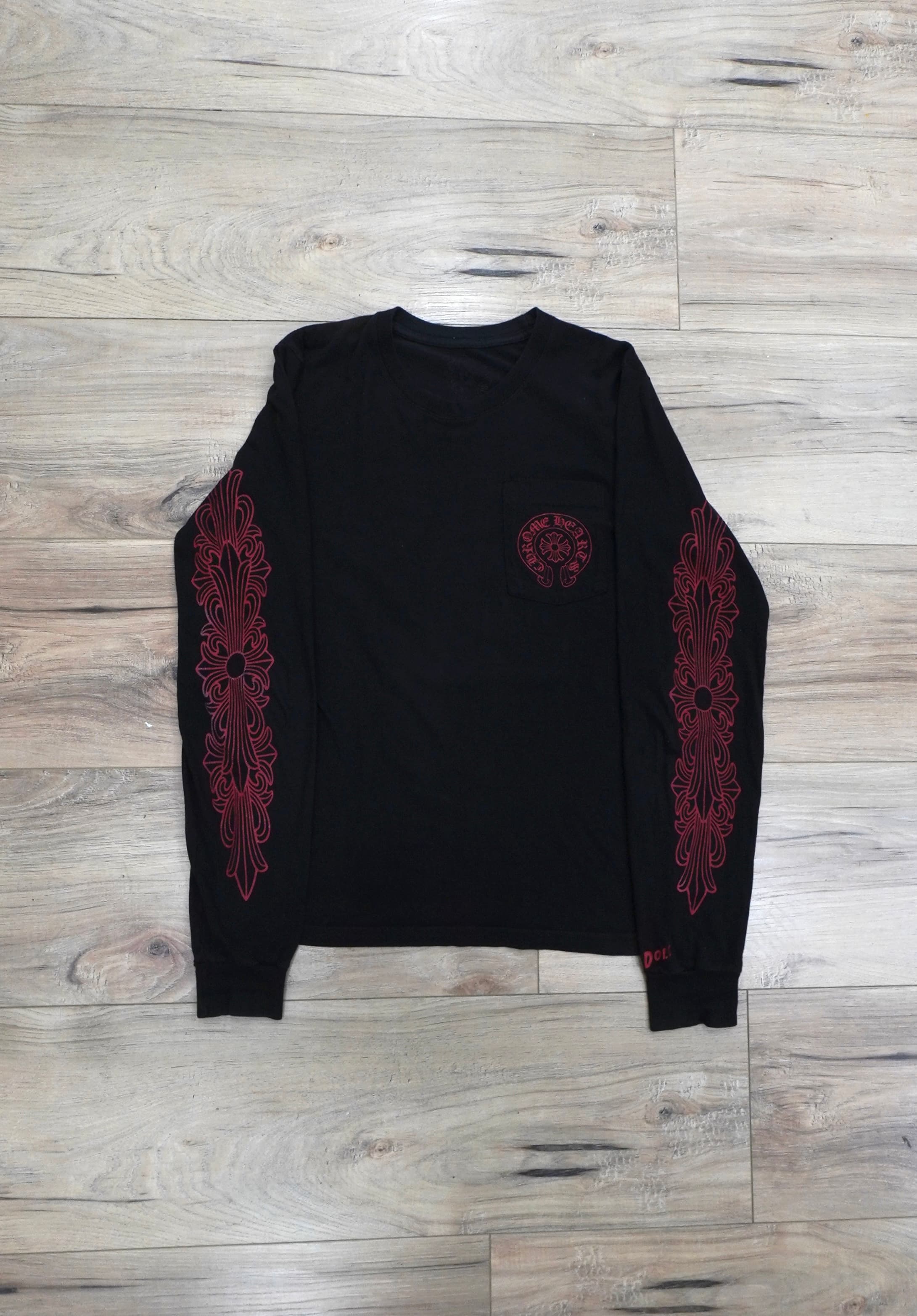 Chrome Hearts x Deadly Doll Fire of Love Horseshoe Floral Long-Sleeve