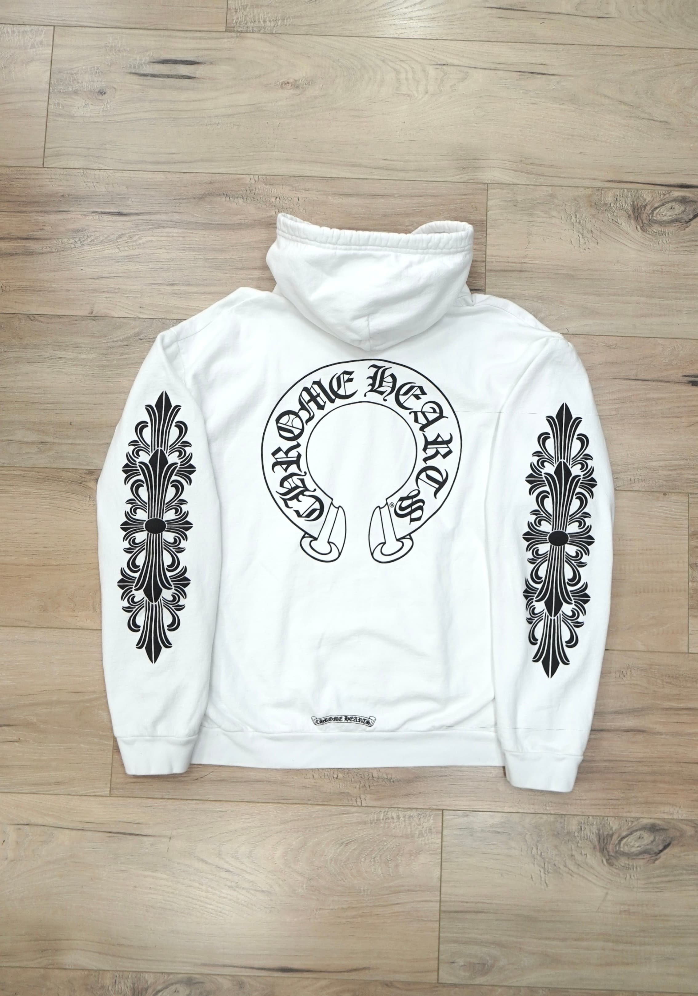 Chrome Hearts Horseshoe Floral White Hoodie